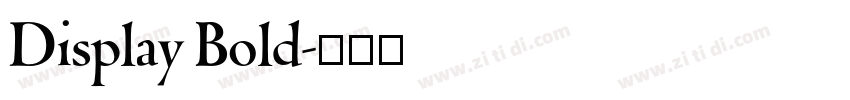 Display Bold字体转换